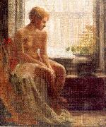 Mulhaupt, Frederick John Nude Seated by a Window Sweden oil painting artist